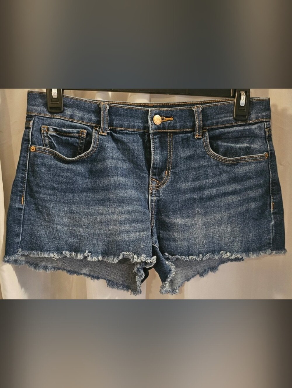 Old Navy Blue Denim Frayed Hem Women's Shorts